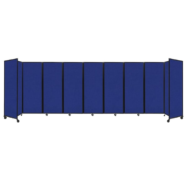 Room Divider 360 Folding Portable Partition 25' x 7'6" Royal Blue Fabric